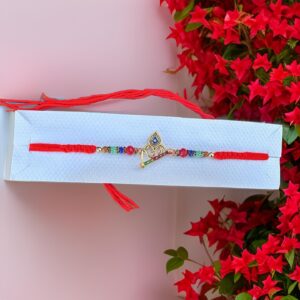 Om Mor Pankh & Flute Designer Rakhi Bracelet for Brother