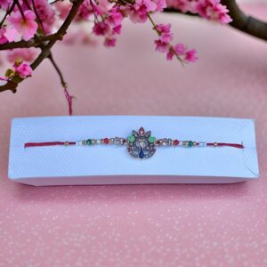 Exclusive Designer Meenakari Rakhi Bracelet for Brother Traditional Raksha Bandhan Rakhi for Bhaiya
