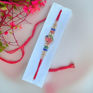 Ganeshji Meena Design Traditional Rakhi Bracelet for Brother