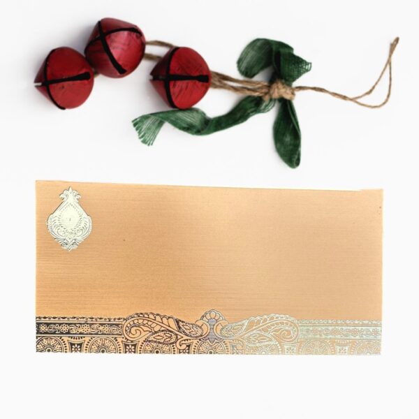 Gold Fancy Design Envelope Luxurious Gift Envelope for Weddings-Festivals-Celebrations - Image 2