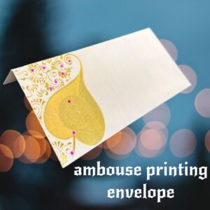 Golden Ganesha on Leaf Design Envelope - Auspicious Gift Envelope