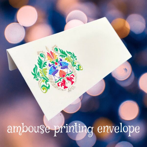Two Peacock Traditional Design Envelope - Image 2