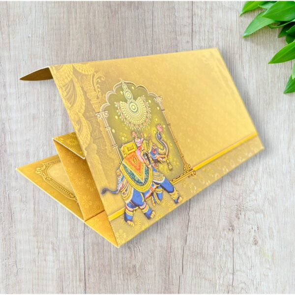3D Indian Traditional Elephant Envelope for Weddings