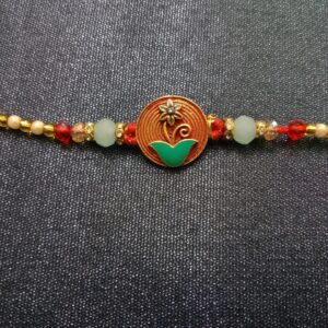 Traditional Red & Gold Rakhi Bracelet | Perfect Raksha Bandhan Gift for Brother