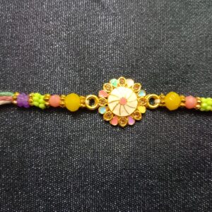 Sunflower Multicolour Bracelet Rakhi | Traditional Raksha Bandhan for Brother