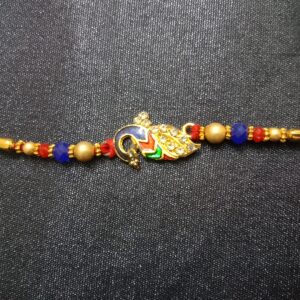 Morpankh Multi Colour Bracelet Rakhi | Traditional Rakhi for Brother-Bhaiya