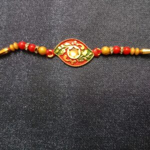 Minakari Star Gold Rakhi – Traditional Bracelet Gift for Brother-Bhaiya