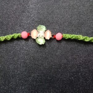 Simple Multi-Stone Rakhi – Elegant Bracelet Gift for Brother|Bhaiya